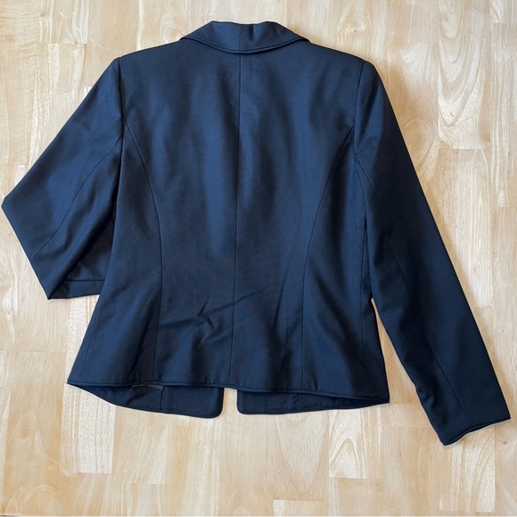 Dress Barn Open Front Rayon Blend Blazer - Black - Picture 2 of 16